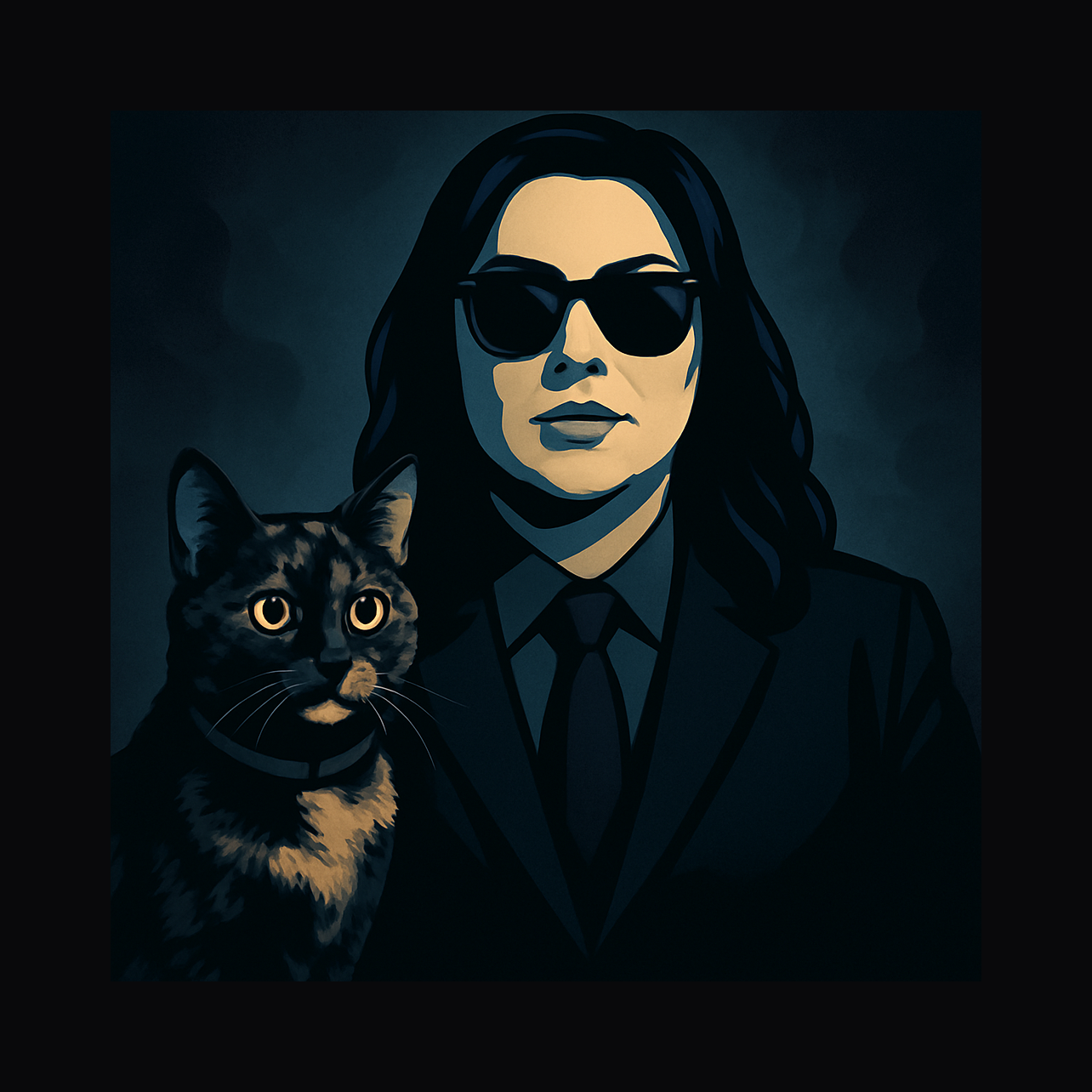 PixTales custom mafia-style pet portrait